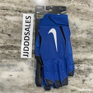 Nike NFL D-Tack 6.0 Lineman Football Gloves Ck2926-417 Blue Men's Size 3XL NWT.